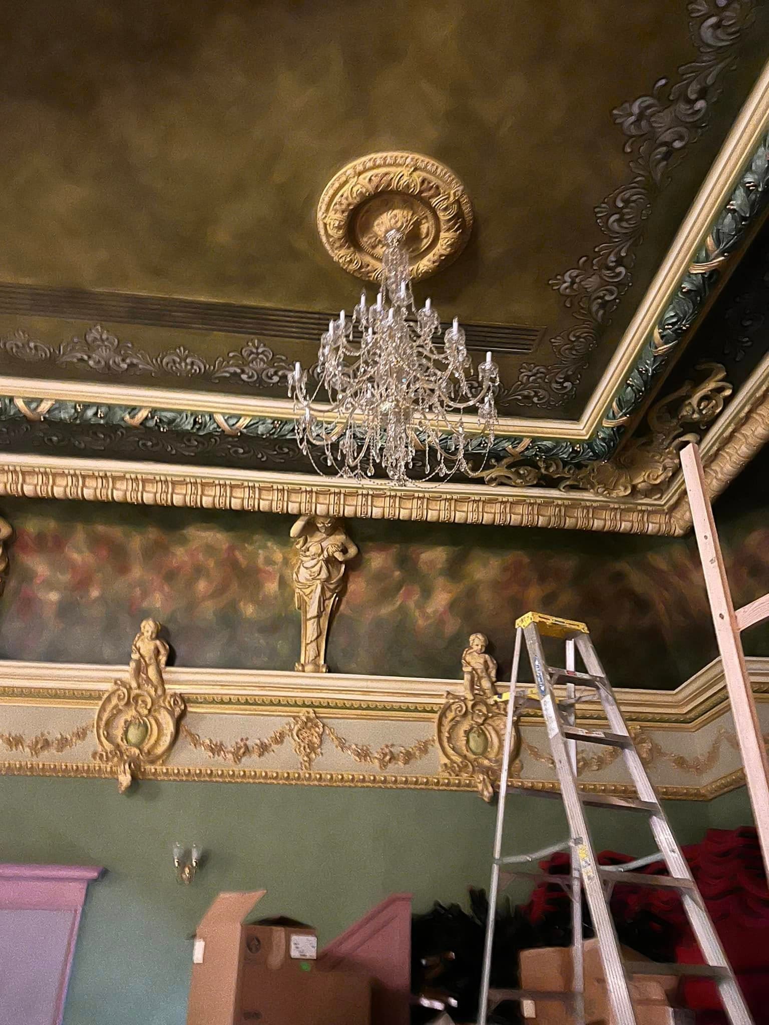 Elegant Chandelier Installation